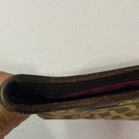 Coach Women Brown Logo Wristlet - Picture 9 of 11
